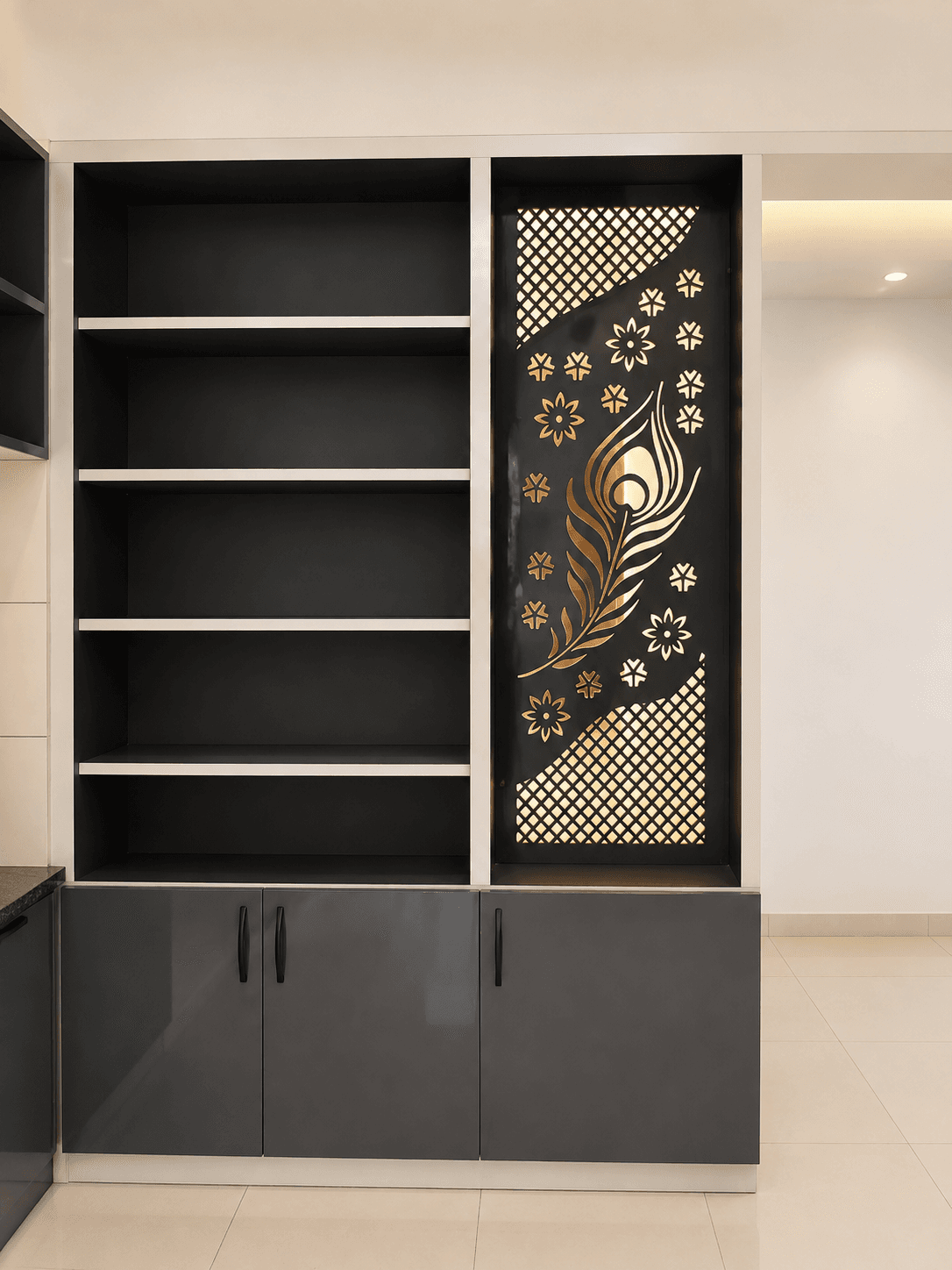 Charcoal Display Wall